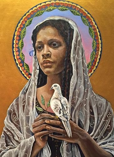 Sue Ellen Parkinson Black Madonna with dove